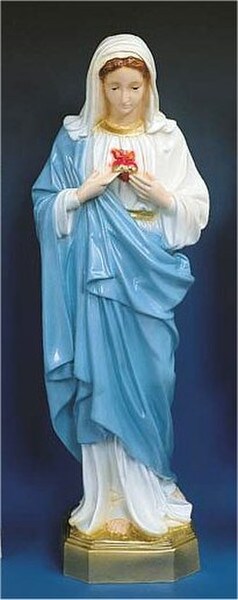 Church replica Immaculate Heart Of Mary Statue